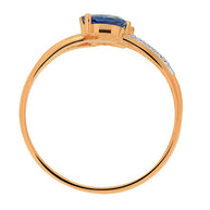 Damenring in Rotgold 585 mit Zirkonia