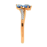 Damenring in Rotgold 585 mit Zirkonia
