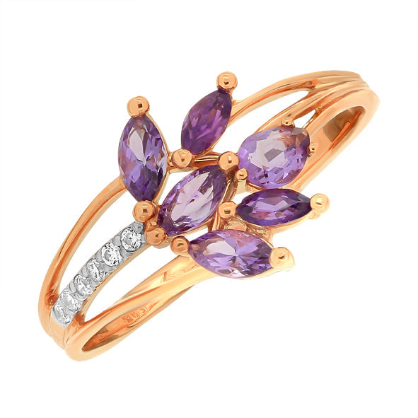 Goldring Damenring mit Zirkonia