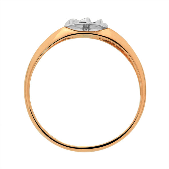 Damenring in Rotgold 585 mit Zirkonia