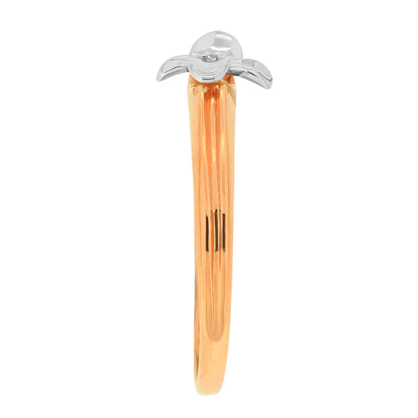 Damenring in Rotgold 585 mit Zirkonia