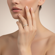 Schlichter Ring mit Zirkonia