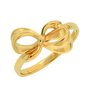 Gold ring bow for women