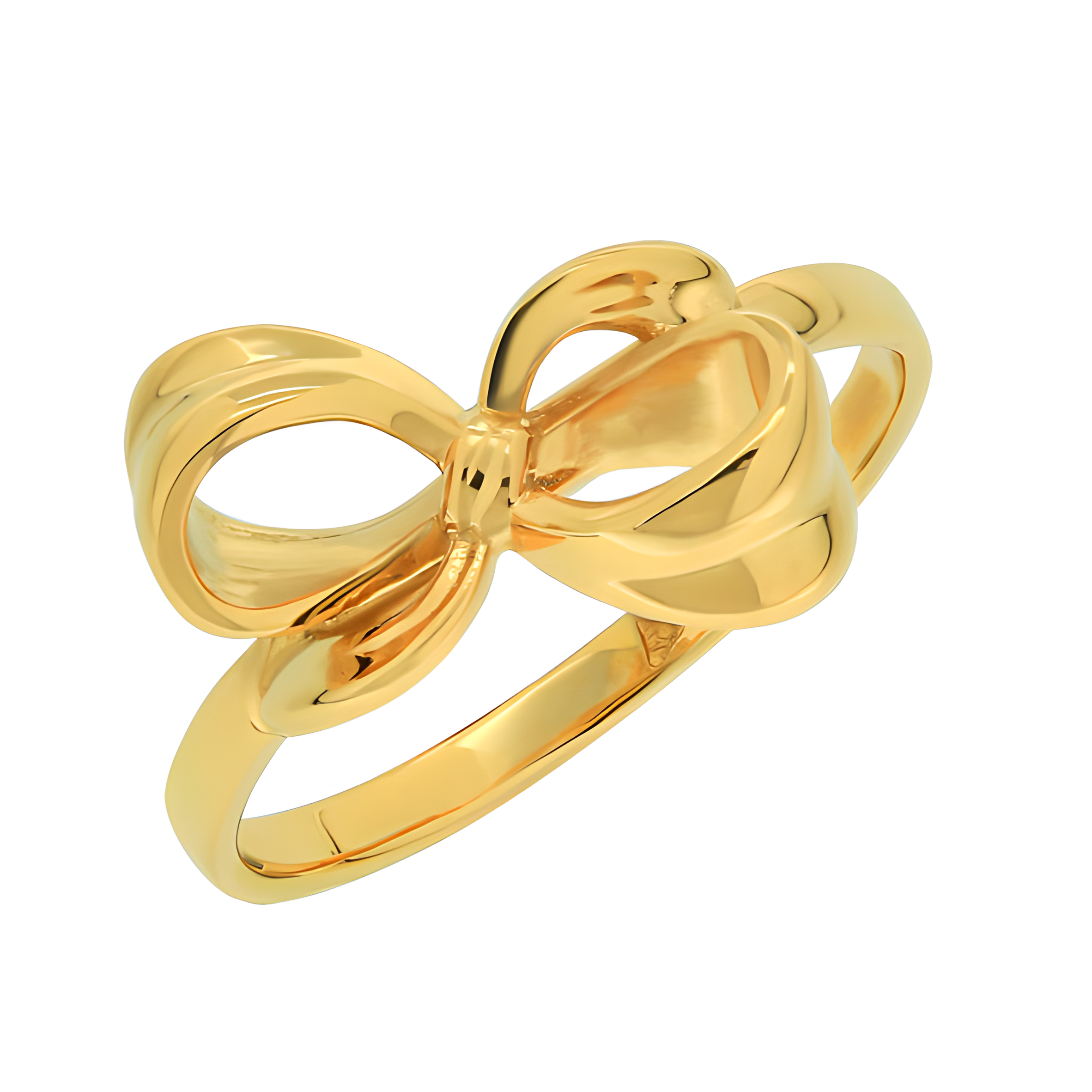 Gold ring bow for women