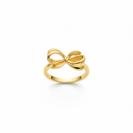Gold ring bow for women