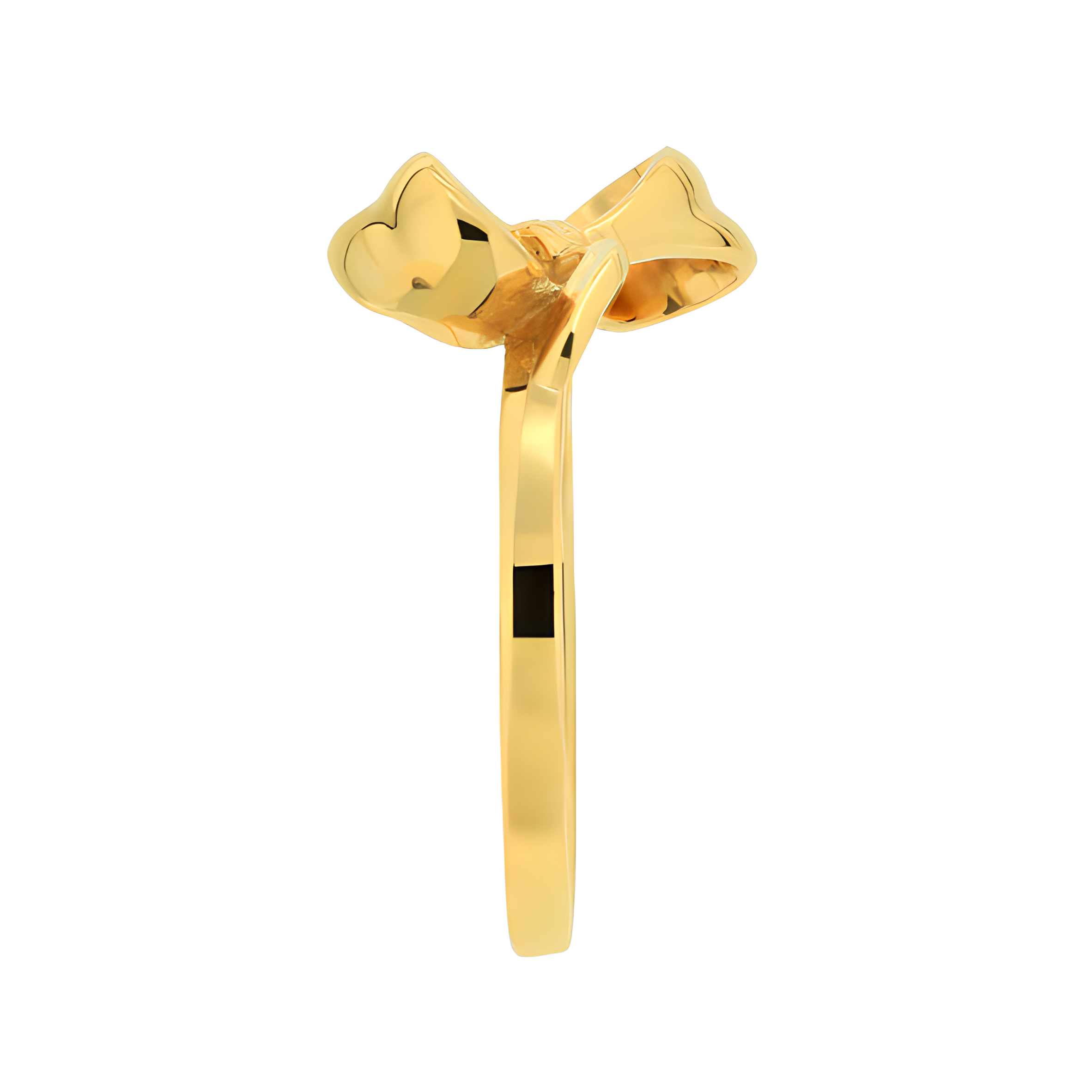 Gold ring bow for women