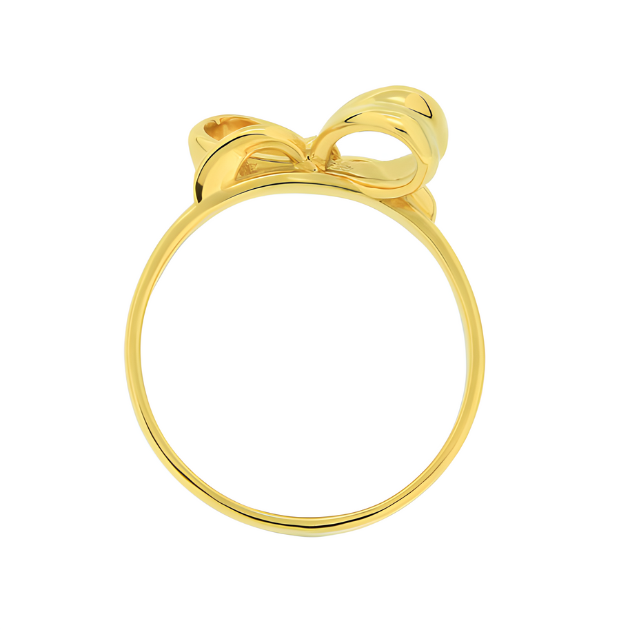 Gold ring bow for women