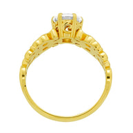 Damenring aus Gold mit Zirkonia