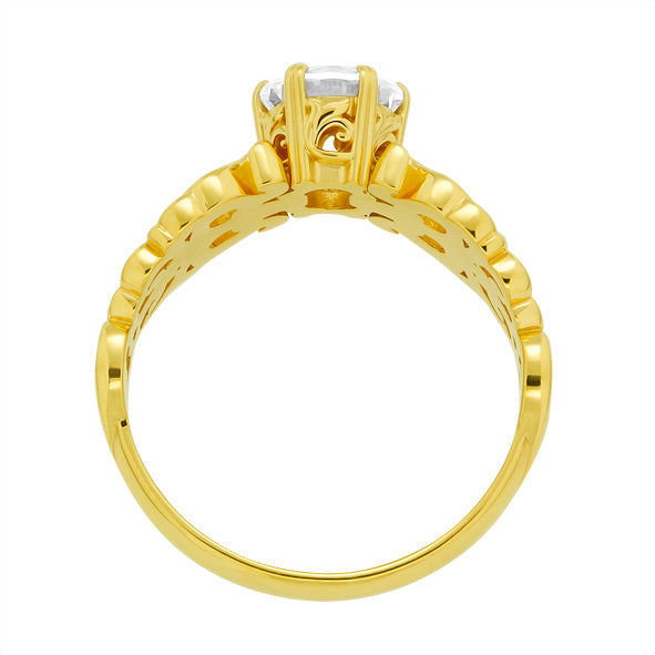 Damenring aus Gold mit Zirkonia