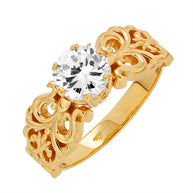 Damenring aus Gold mit Zirkonia