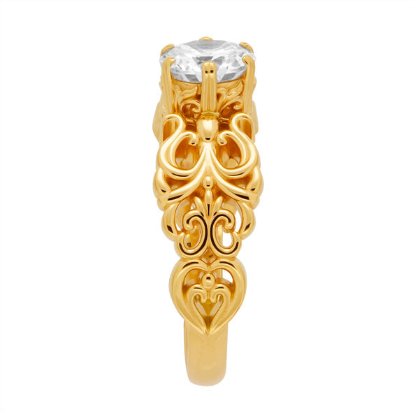 Damenring aus Gold mit Zirkonia