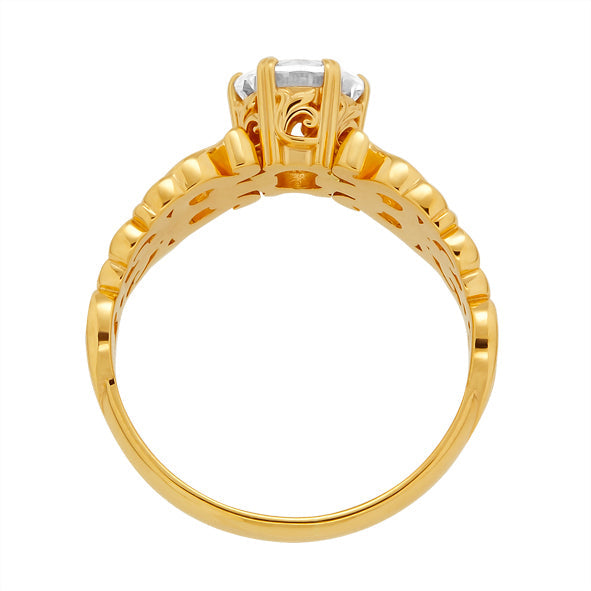 Damenring aus Gold mit Zirkonia
