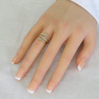 Ring Babyhand und Babyfuß mit Zirkonia