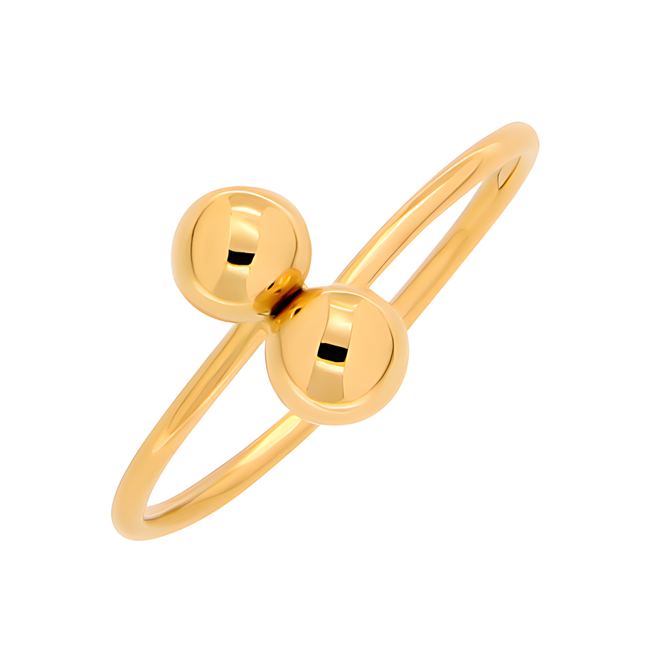  Goldener Damenring „Kuss“