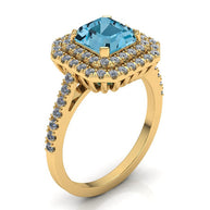 Damenring mit echte Topas aus Gold