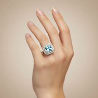 Ring with topaz stone