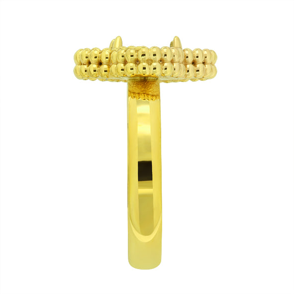 Ladies' ring with mother-of-pearl in gold