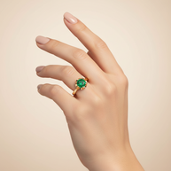 Damenring aus Rotgold 585 mit Zirkonia