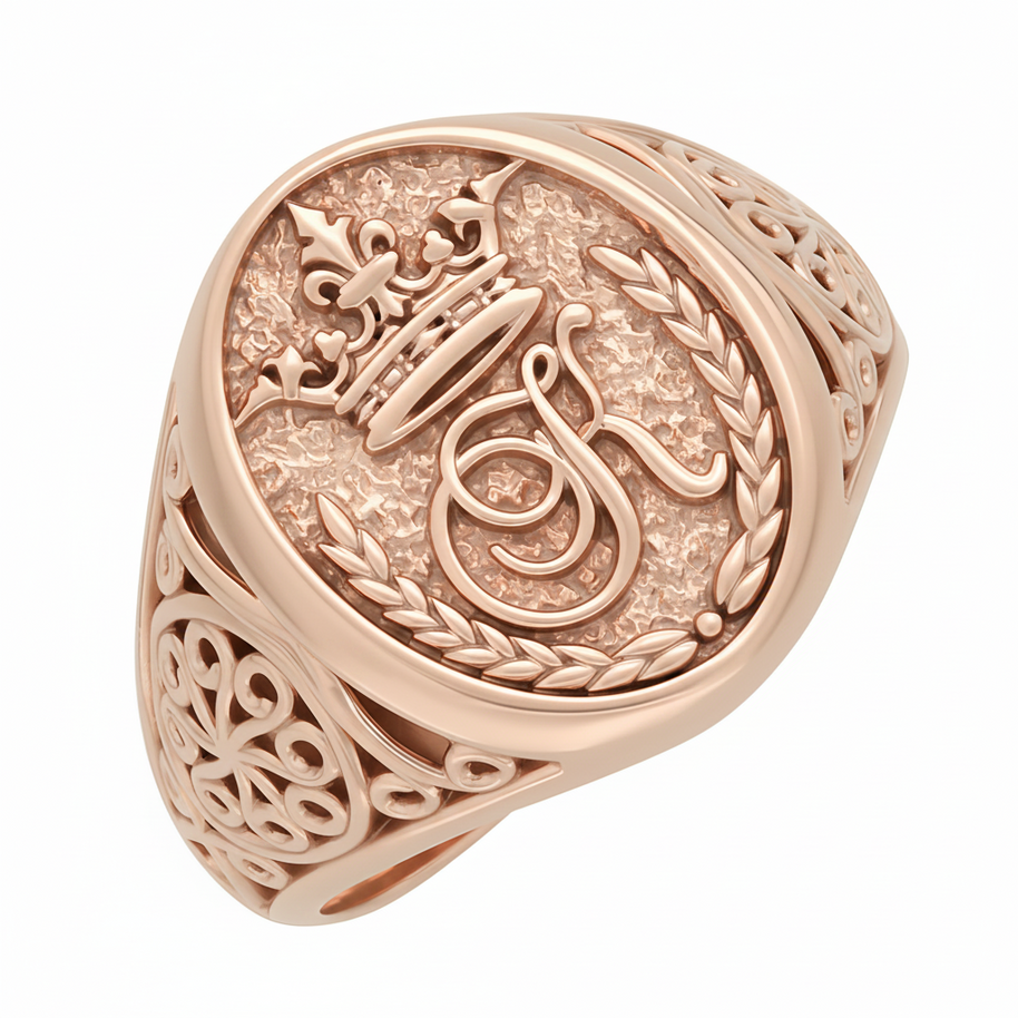 Initial Ring aus Gold