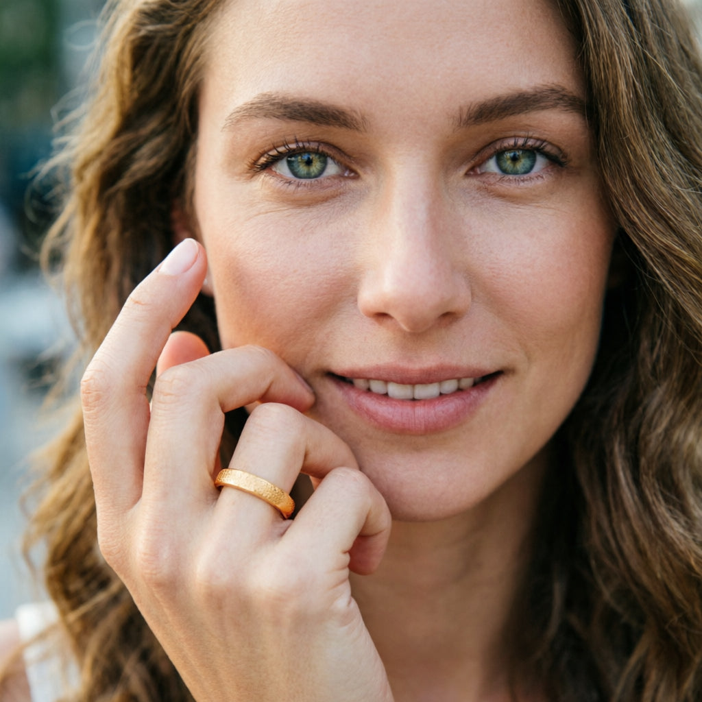 Twisted gold ring