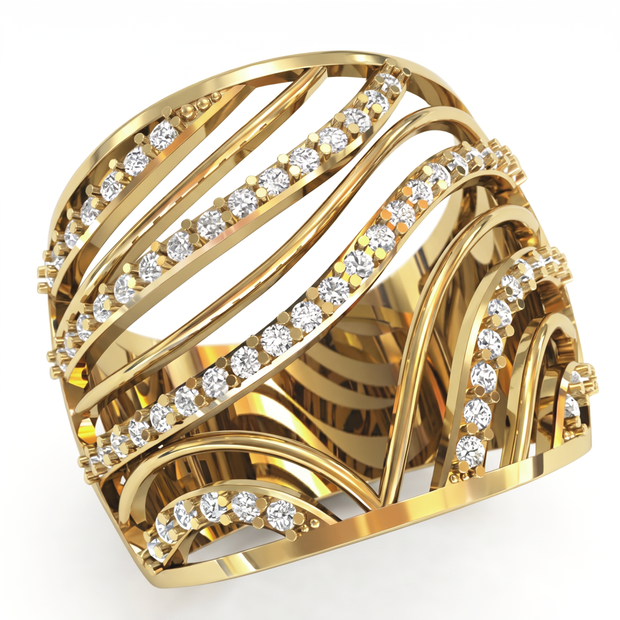 Ladies' ring with zirconia 