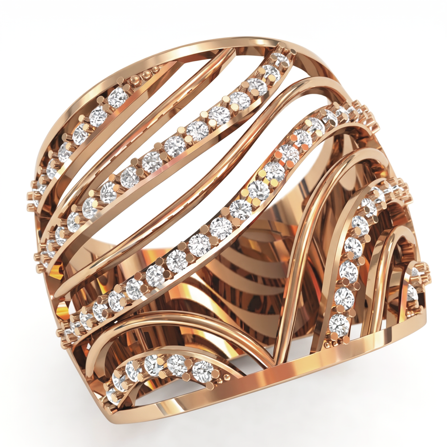 Ladies' ring with zirconia 