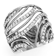Ladies' ring with zirconia 