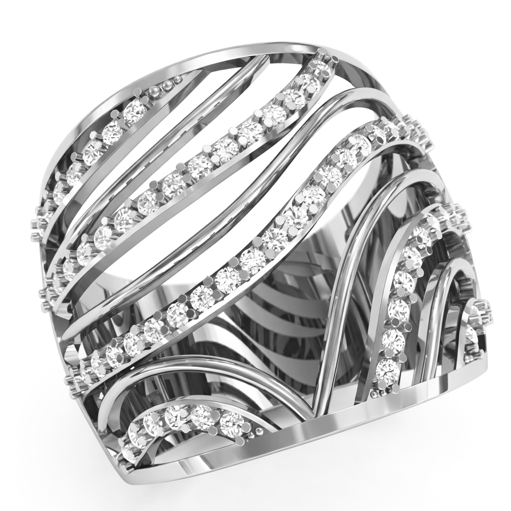 Ladies' ring with zirconia 