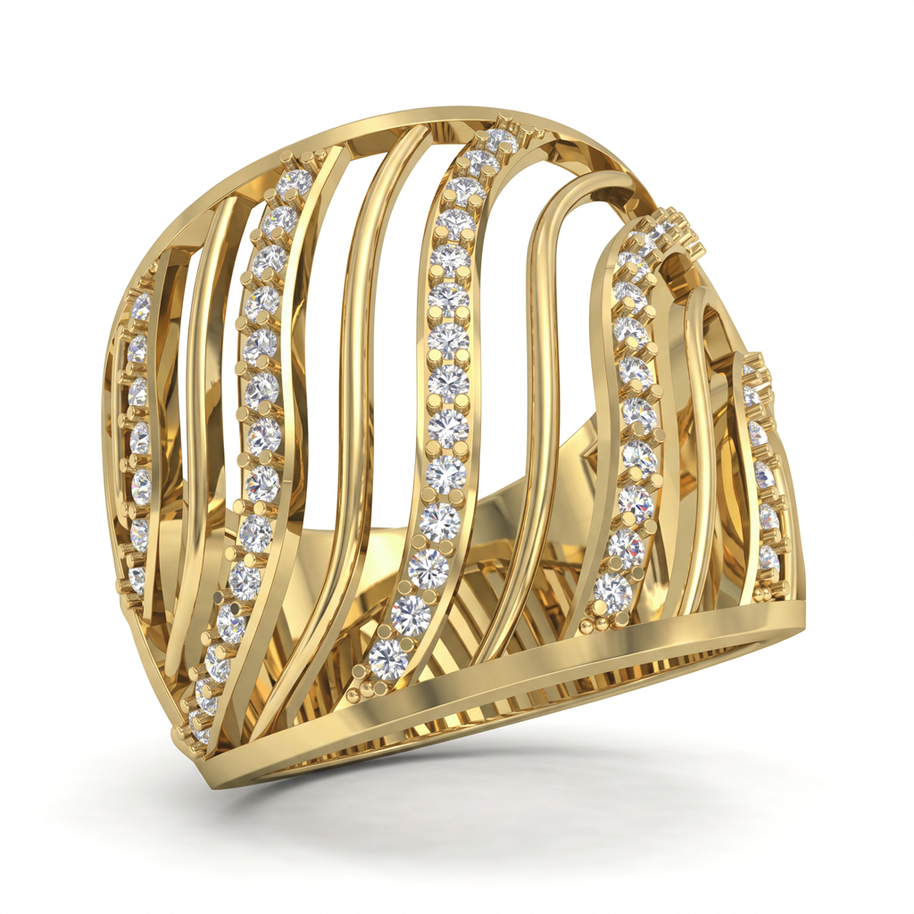 Ladies' ring with zirconia 