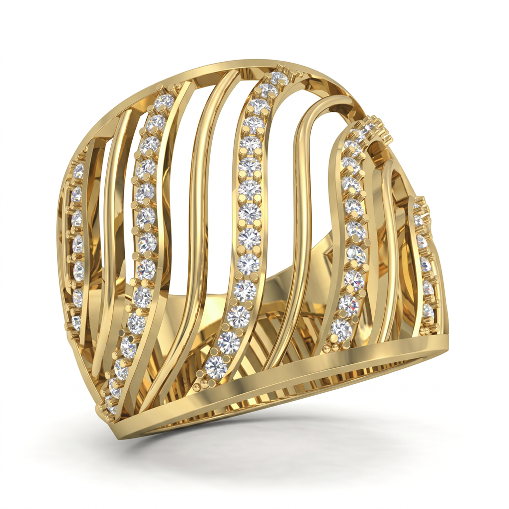 Ladies' ring with zirconia 
