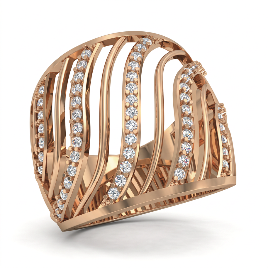Ladies' ring with zirconia 