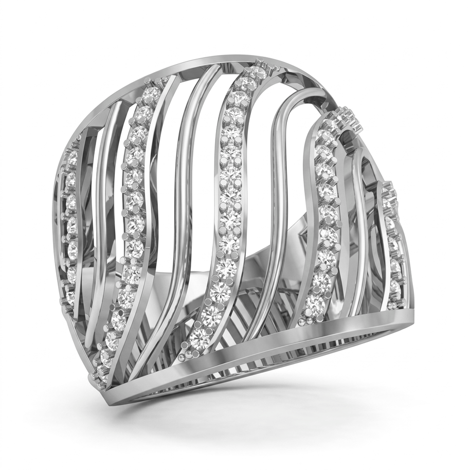 Ladies' ring with zirconia 