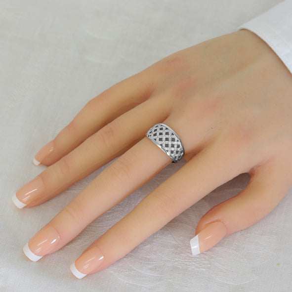 Goldring für Damen mit Zirkonia