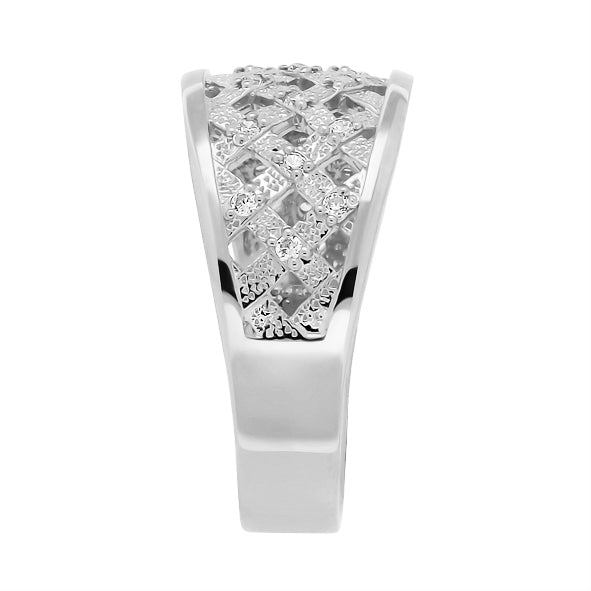 Goldring für Damen mit Zirkonia