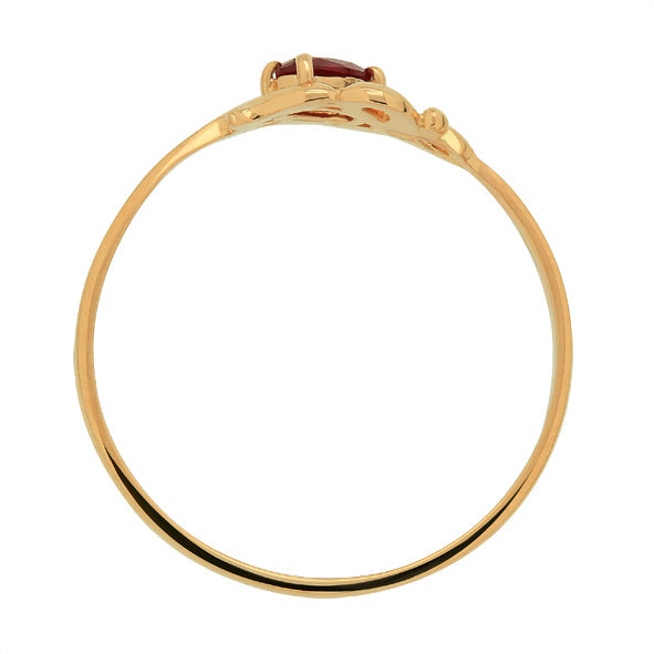 Goldring Damenring mit Rubyn