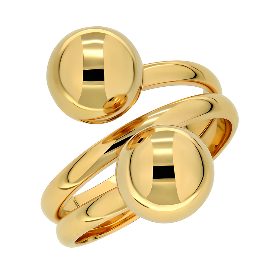 Gold women's ring "Kiss"