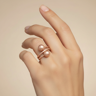 Gold women's ring 