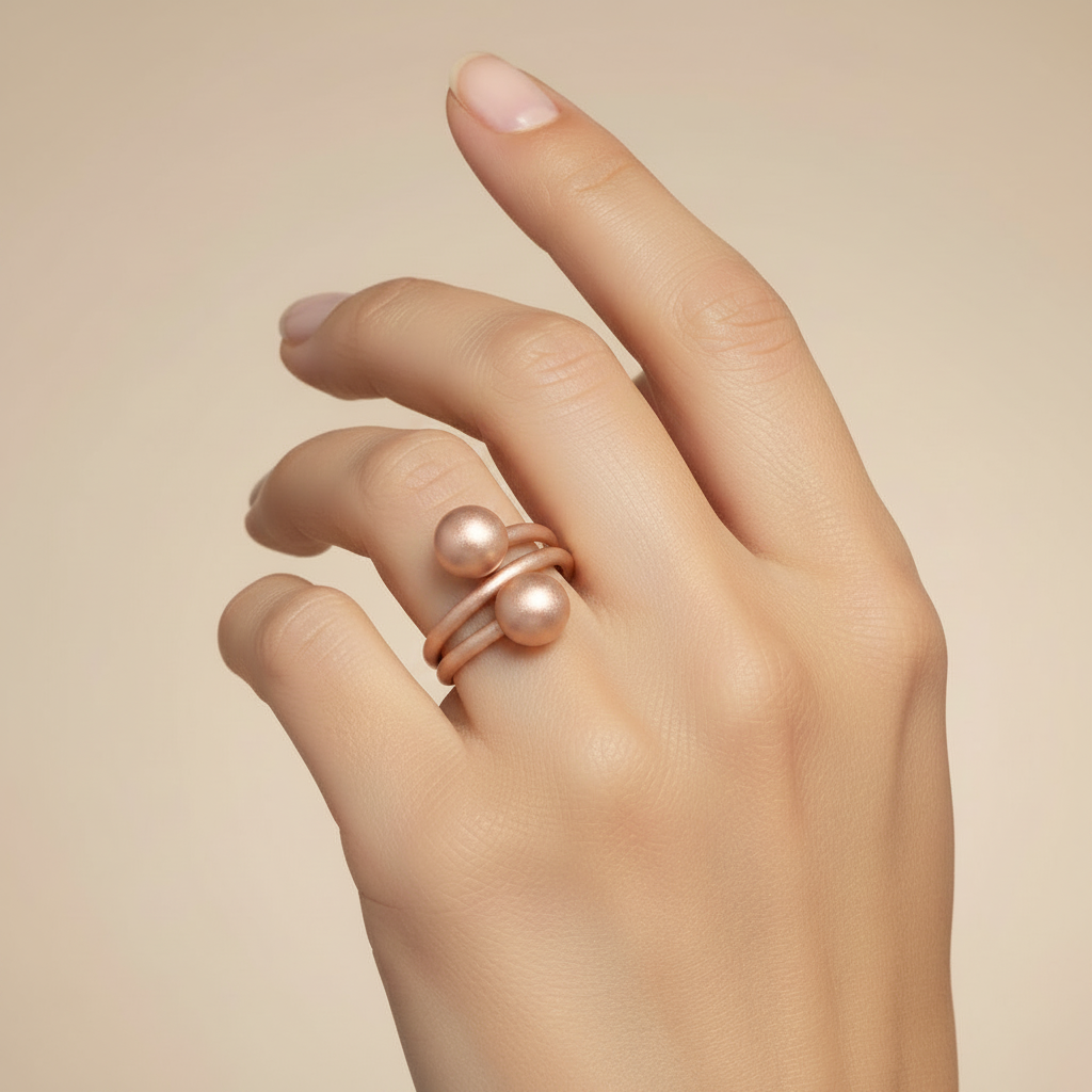 Gold women's ring 