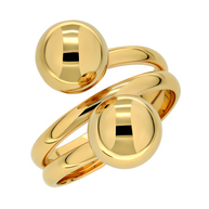 Gold women's ring 