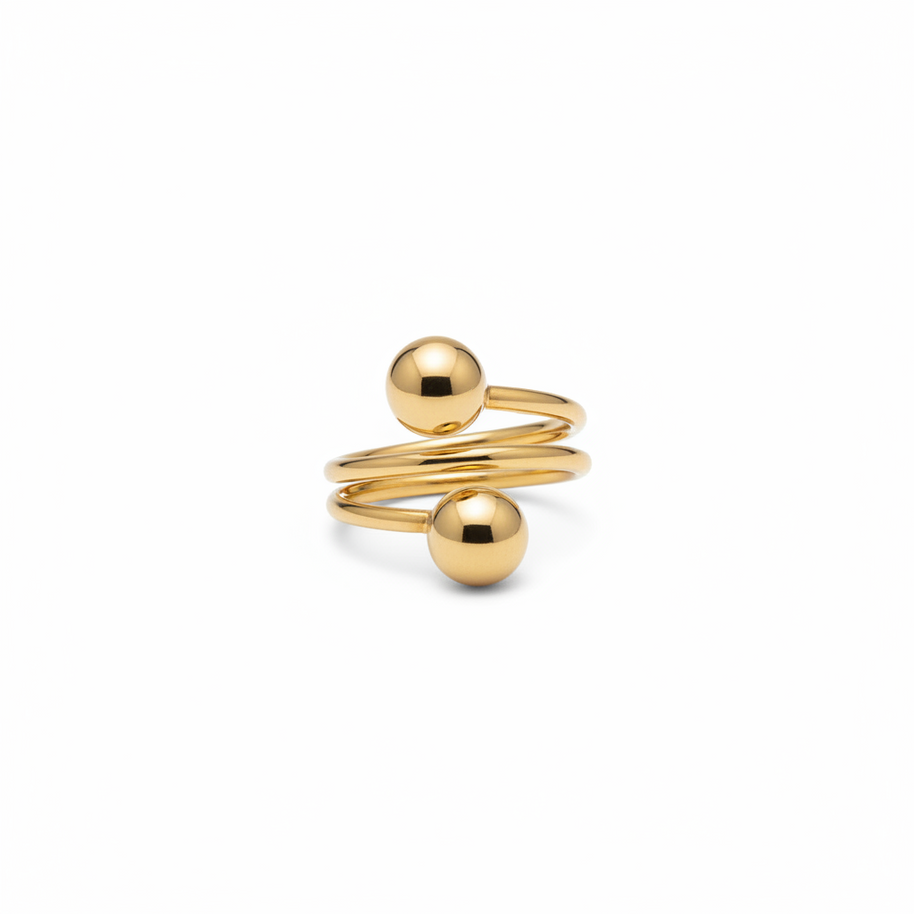 Gold women's ring 