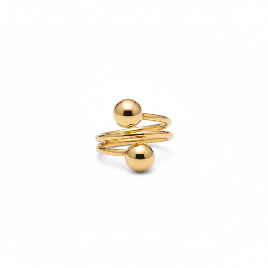 Gold women's ring 