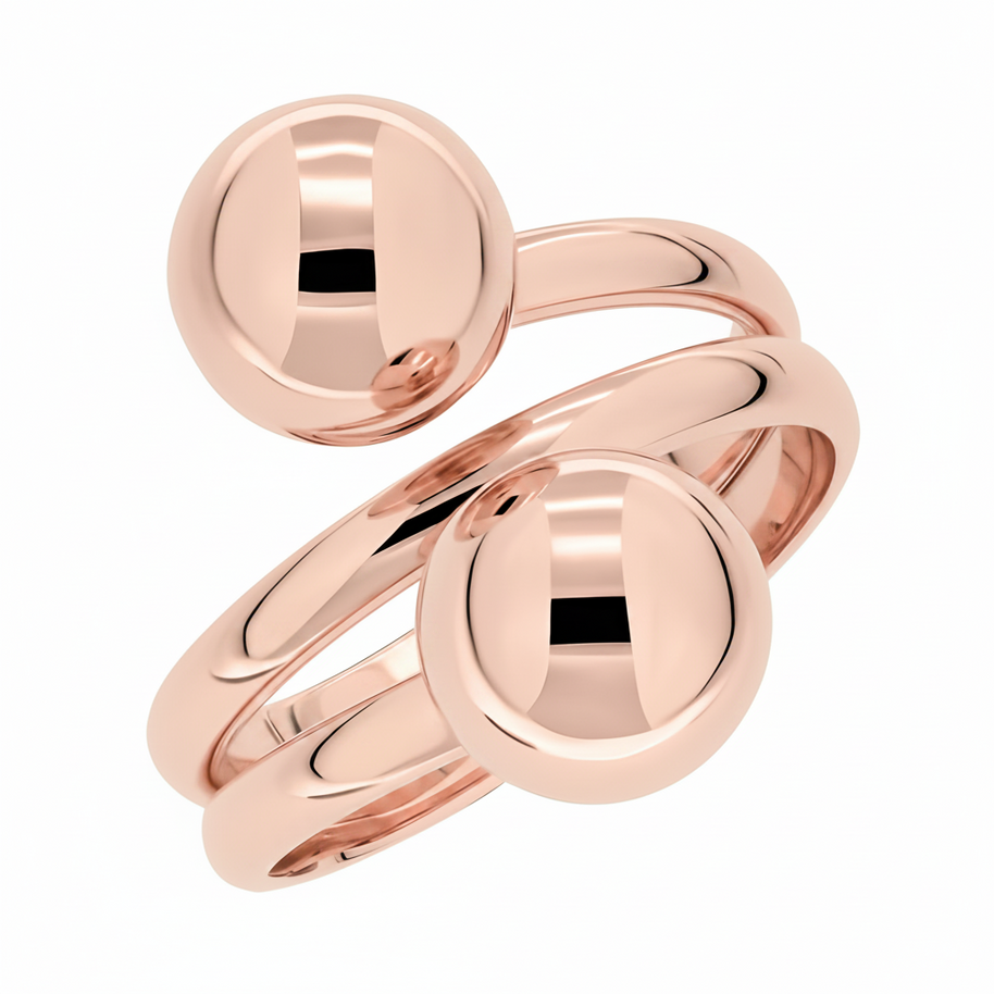 Gold women's ring 
