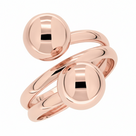Gold women's ring 