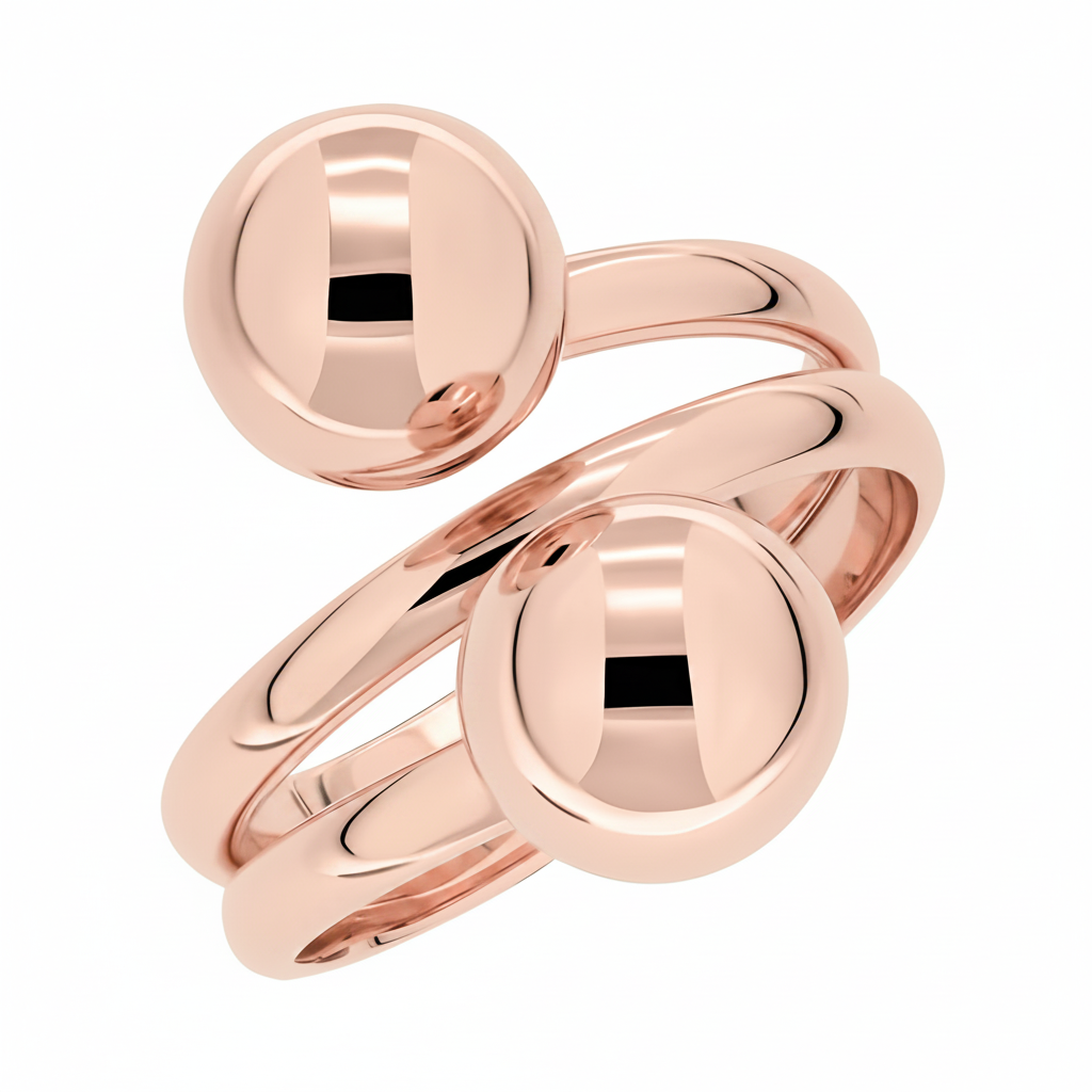 Gold women's ring 