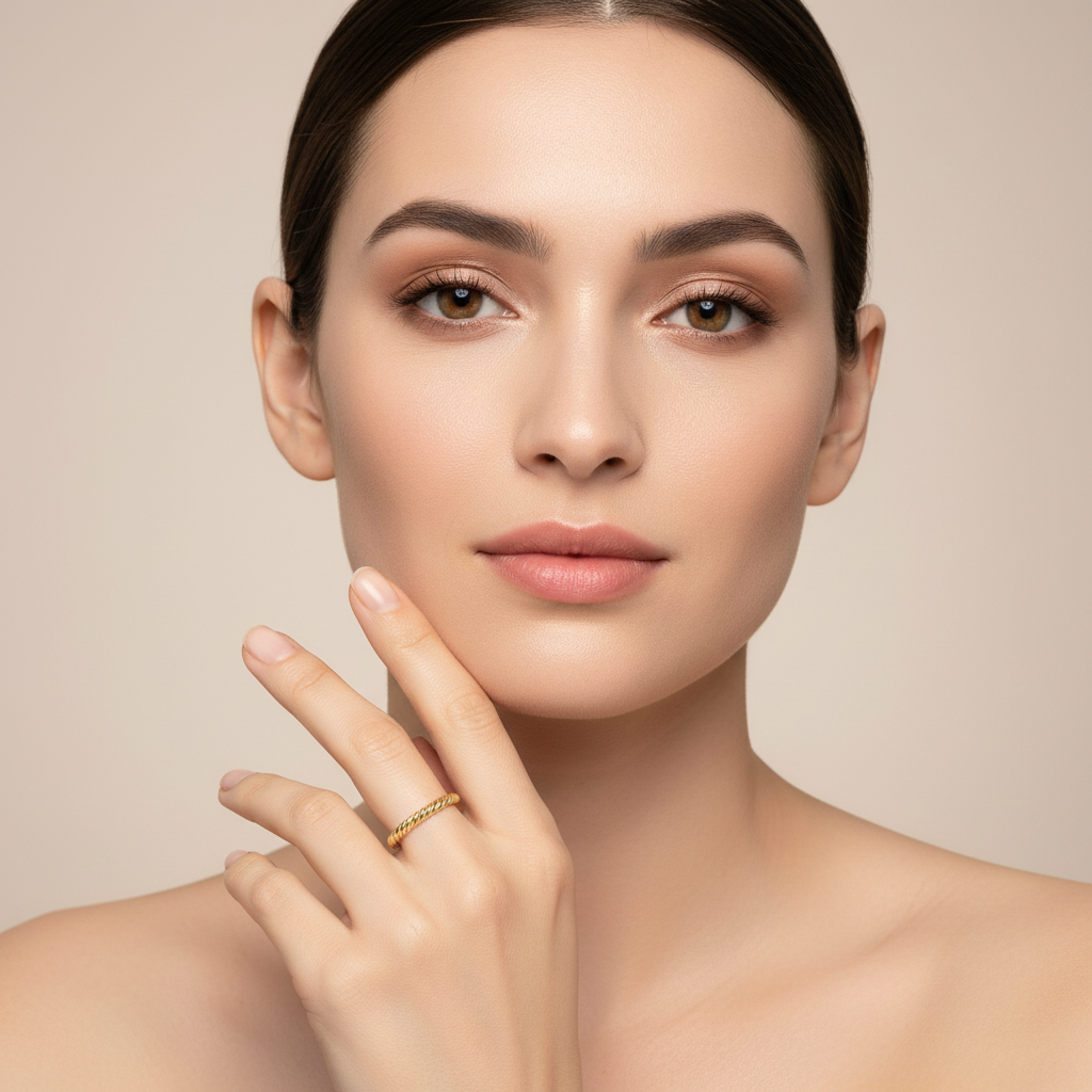 Twisted gold ring