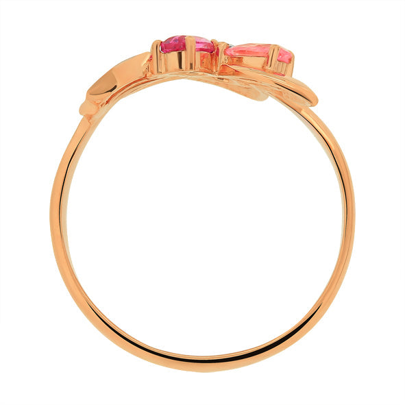 Damenring in Rotgold 585 mit Zirkonia
