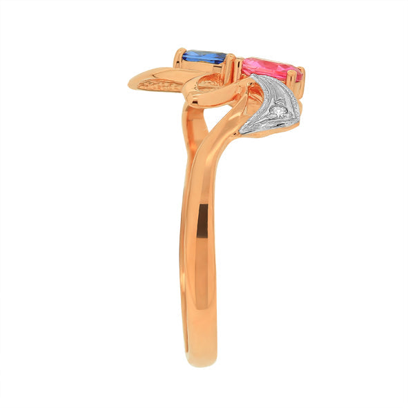 Damenring in Rotgold 585 mit Zirkonia