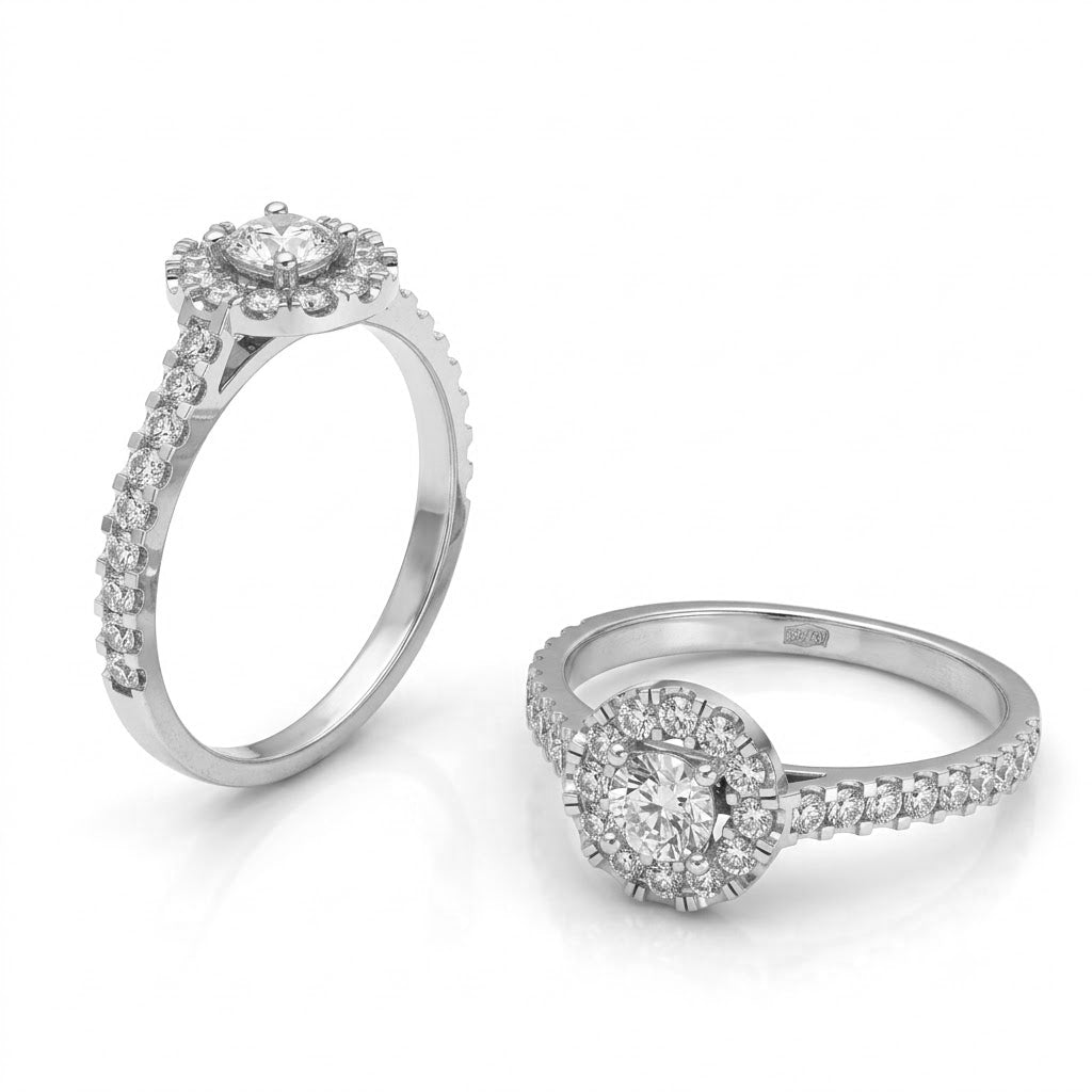 Custom Women's Diamond Engagement Ring