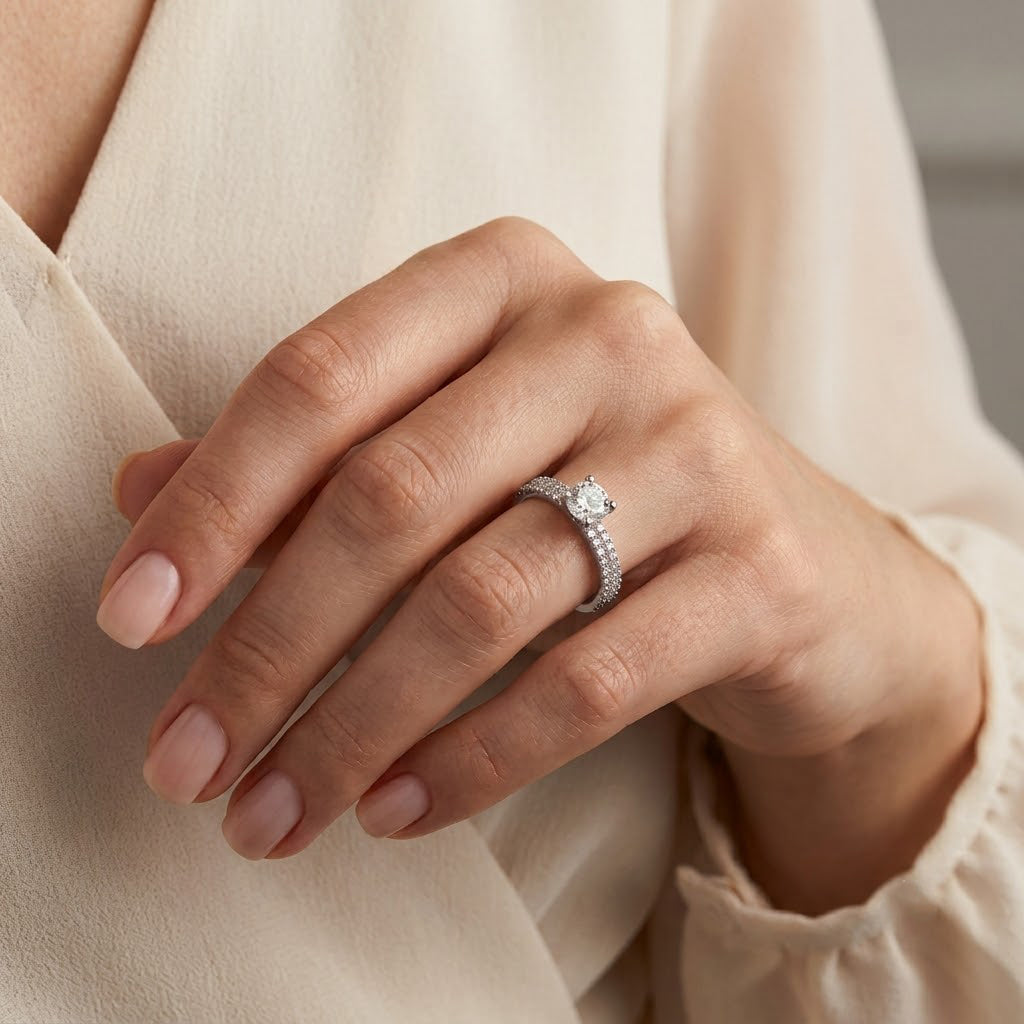 Custom Women's Diamond Engagement Ring