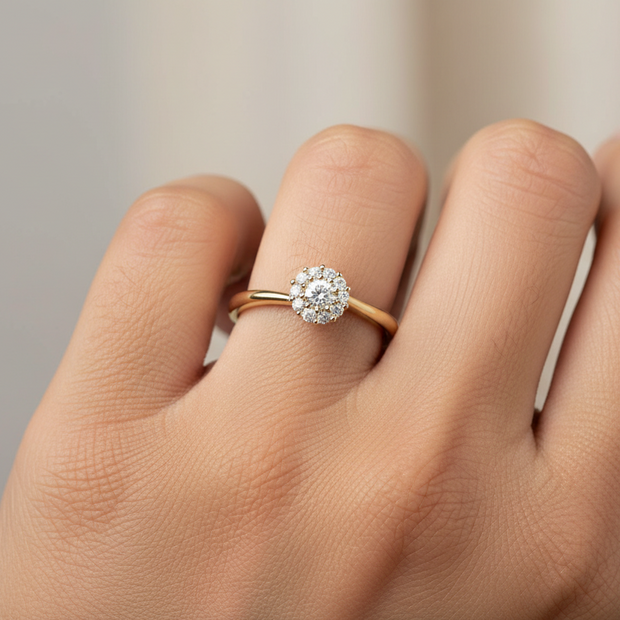 Damenring Verlobungsring mit Brillanten